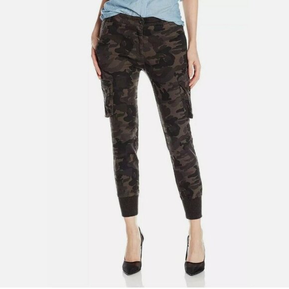 James Jeans Pants - James Jeans Camouflage Boyfriend Cargo Combat Skinny Jogger Ankle Pant